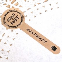 데코레이션 쿠키 선물 포장 핸드메이드 스티커 모음, 68번 핸드메이드 스티커(총 144개)