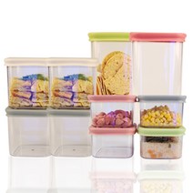 웰로스 실리콘 뚜껑 밀폐용기 6종 8종 10종세트 재구매율 1위, (500ml 4개+700ml 2개)