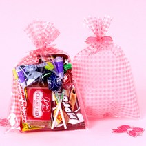 군화와고무신 과자개별포장 핑크체크 - 군인 교회 어린이집 간식, 1개