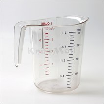 트렌드웨어 대만 투명 계량컵 폴리카보네이트, 혼합 색상, 250ml