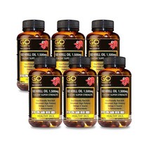 고헬씨 고 크릴오일 1500mg 60캡슐 6통 / Gohealthy Go krill oil 1500, 6개