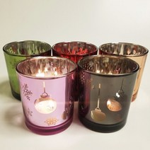 [캔들레이디] 크리스마스캔들용기 - 크리스마스볼 220ml, 그린, 1개