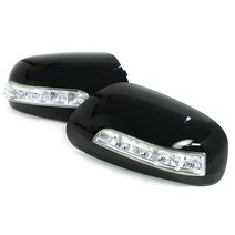 SM5구형 - 1WAY 카비 LED 사이드미러 백미러 커버, 은색