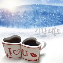 웰포유 [사랑의온도 머그컵] 온도에 따라 색이 변하는 신기한 변색 머그컵, 화이트&레드, 1개