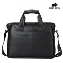 BISON DENIM 바이슨데님 남자 남성 수제 가죽 14인치 노트북 서류가방 브리프케이스 N2237-3