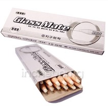 글라스 메이트 지구화학 유리용 색연필 낱색 적색 흑 청 흰색 12개입 1타