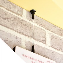 나우토탈 천정고정용 와이어 나팔액자걸이 액자레일필요없음 설치간단, 01. 나팔액자걸이(소) 블랙, 1개