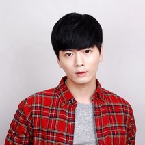 투애니위그 정수리 부분가발 투블럭위그 베이직 남자, 내츄럴블랙, 1개