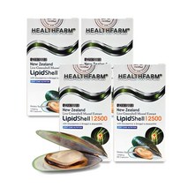 헬스팜 리피드쉘 초록입홍합 12500 60캡슐 4통 / HealthFarm Lipid Shell 12500, 12500mg, 4개