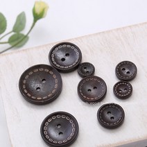 초코스티치우드단추(10개), 11.5mm