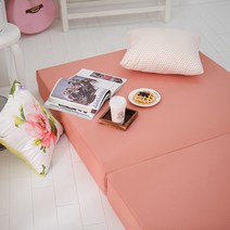 더블샵 순면 2단 접이식매트리스, 인디핑크