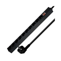 현대일렉트릭 PVC 블랙 8구 10구 과부하 누전차단 멀티탭, 블랙 과부하차단멀티탭 10구 5m