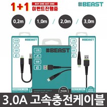 샵비스트 3.0A 고속충전케이블 1+1, 1개, 08-02.샵비화이트 5핀+8핀(3M)