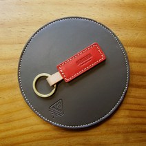 헤르만 마그넷링 - 스퀘어 가죽 키링 키홀더 열쇠고리 자석 스마트키, 로즈 레드