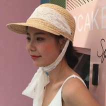 빅걸스토리 레이스 리본끈 볼캡 승마모