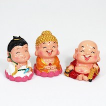 붓다북 미니불상 (아기불상) 3종세트 대- 부처님 관세음보살 포대화상