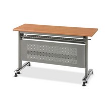 와이디 H형 연수용 테이블 회의 책상, (타공가림)1500x450_메이플비치(YW1103-4-MB)