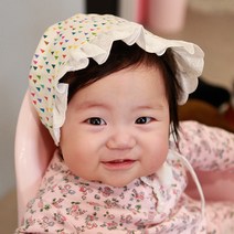 꿈꾸는두부 유아 레이스밴드 보넷 러브 트라이앵글