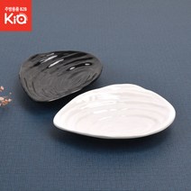 조개접시 흑스톤 백스톤 찬기 유광 멜라민 DS-6700, 조개접시 백스톤 DS-6700
