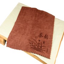 고급 난초문 밤색 차 수건 / 다도구 다도교육 다건 다기