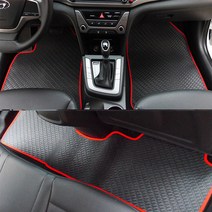홉스 맞춤형 풀세트 고무 자동차 카매트, 스포티지R(10년3월~15년9월)(4P), 검정테두리