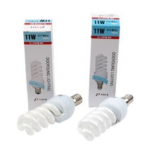 두영 삼파장 스파이럴램프 11W E14 E17 주광색 꽈배기램프, 스파이럴11W(E14)