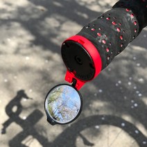 더빔 코르키 로드 바이크용 접이식 후사경, 레드, 1개