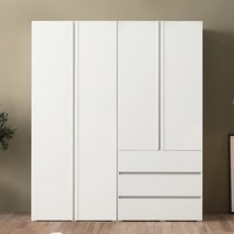 아씨방가구 카일 160cm 싱글_서랍도어 옷장, 네이비