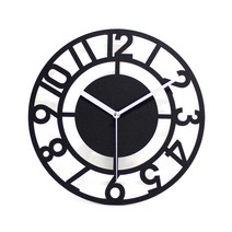 세은디자인 심플X 벽시계, 아라비아 블랙