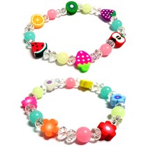 천사리본 야광 과일 꽃 팔찌 만들기 diy, 1개