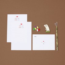 2년은 짧고 인연은 길다 편지지 (자체제작), 흰색, 편지지6장 + 봉투3장