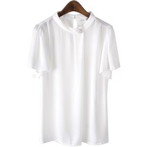 비에고 C684_은장진주 장식 날개 블라우스