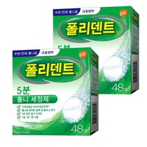 폴리덴트 틀니 세정제, 48개입, 2개