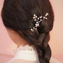 엘블랑꼬 진주방울 웨딩 헤어핀