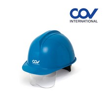 코브 투구형 보안경 안전모, 1개, 화이트