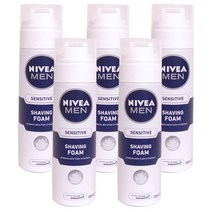 니베아 센서티브 쉐이빙 폼, 5개, 200ml