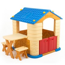 쿠쿠토이즈 에듀플레이하우스2(블루)(놀이집 테이블 의자세트)