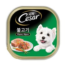 시저 반려견 습식사료, 불고기, 100g, 12개