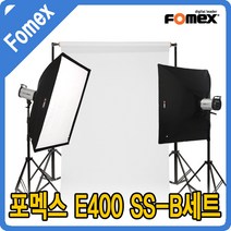 포맥스 포멕스 E400 SS-B 세트(배경세트 포함)스튜디오 조명세트, 이동형 배경세트 그레이(2.72M)