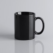 써니스코파 도자기 머그컵 11oz 모음, 직선 머그 / 블랙 / 48개입, 1box