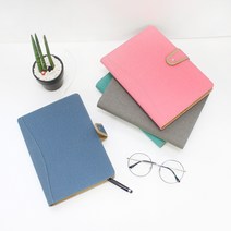 스프링 25절 (17x23cm) 팝스 링크(자석) 다이어리 PU 자석 인조가죽 플래너, 민트(이틀식)