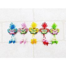 나비매듭/한복방향제재료/배씨머리핀재료/예단장식, 빨강