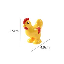 더뻔뻔 60종류 듀플로 호환 동물 공룡 사람 피규어 모음, 옵션011-아기닭