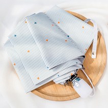 이지하우스 줄무늬전자동 3단 우산 겸 양산 3단우산