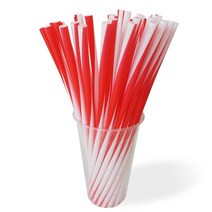 웨이브빨대 21cm 25cm 200개, 레드 7mm21cm