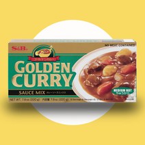 S&B 골든카레 약간 매운맛 220g 고형 일본 카레 커리, 단품, 단품