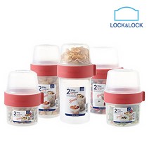 락앤락 트위스트 투웨이 밀폐용기 5종, 150ml+150ml