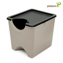 플라팜 에코홀릭 분리수거함 30리터 1단, 모던 브라운