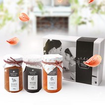 꿀건강차+잼 선물세트 1호(250g*3ea)(꿀생강차+꿀도라지대추차+아로니아베리잼 3종 구성)