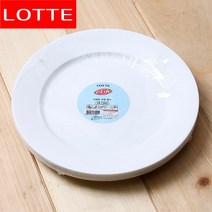 리빙타운 롯데 이라이프 다회용 위생접시 (23cm) 10개입, 흰색, 10개